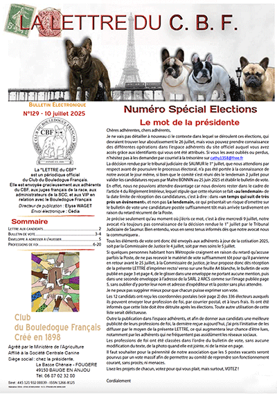 La Lettre du CBF au format PDF