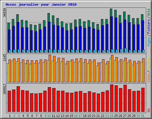 Acces journalier pour Janvier 2010